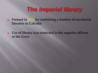 National library of India. Library and information science | PPT