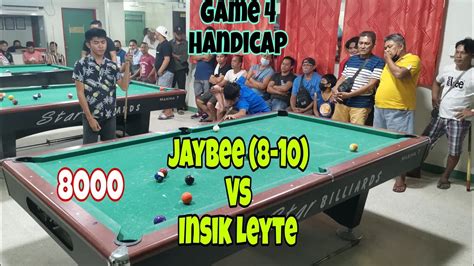 GAME 4 Jaybee Sucal Vs Insik Leyte Handicap 8 10 Jaybee 10Balls