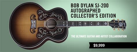 Gibson Guitar Bob Dylan Sj 200 Autographed Collectors Edition