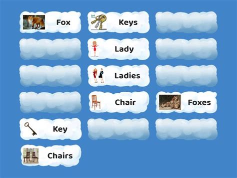 Singular And Plural Nouns Matching Pairs