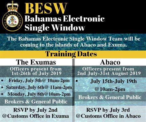 Besw Launch In Abaco Exuma The Bahamas Customs Department