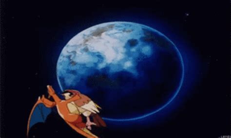 Charizard Pokemon Charizard Seismic Toss Earth Spinning Around