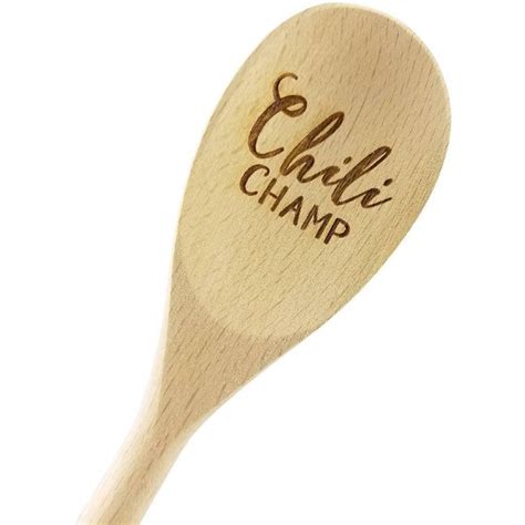 Engraved Chili Champ Wood Spoon Chili Cook Off Prize Trophy - 14 inch ...