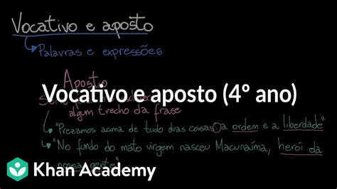 Vocativo e aposto 4º ano YouTube