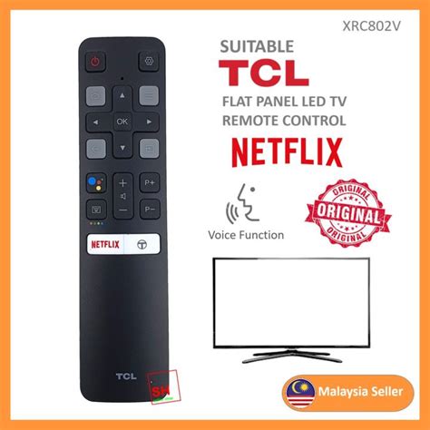 Tcl Original Netflix Smart Led Flat Panel Tv Remote Control With Voice