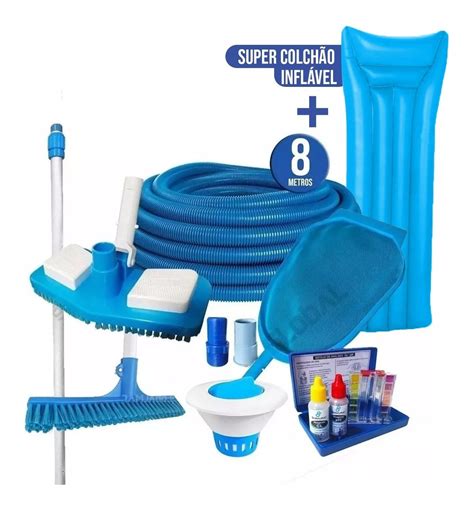 Kit De Limpeza Para Piscinas Incluindo Colch O Infl Vel Mor Mercado Livre