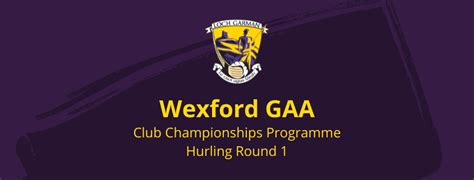 Hurling Championships Programme - Wexford GAA