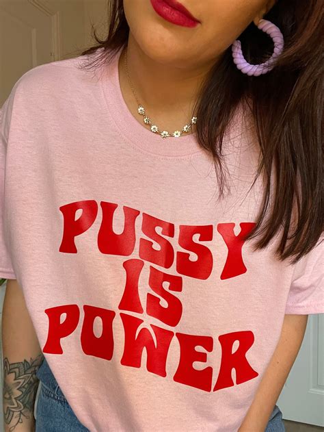 Pink Red Pussy Is Power T Shirt Etsy