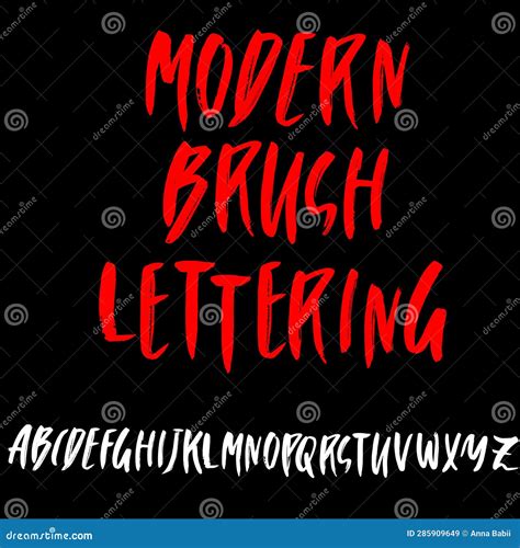 Hand Drawn Dry Brush Font Stock Vector Illustration Of Distressed