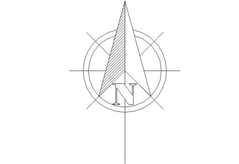 Creative north arrow showing direction block cad drawing details dwg ...