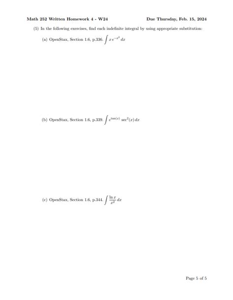 Solved Math Written Homework W Due Thursday Feb Chegg