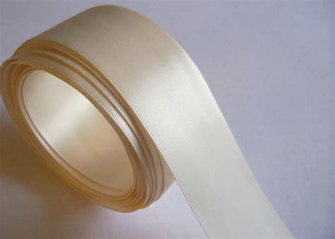 Ivory Ribbon Antique Ivory Satin Ribbon Double Faced 1 1 2 Etsy