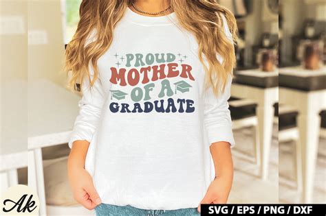 Proud Mother Of A Graduate Retro Svg Graphic By Akazaddesign · Creative