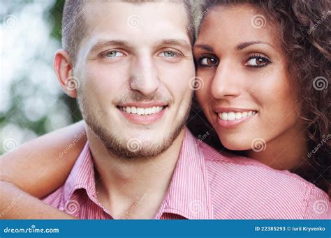 Portrait Of Happy Couple Stock Image Image Of Friends 22385293