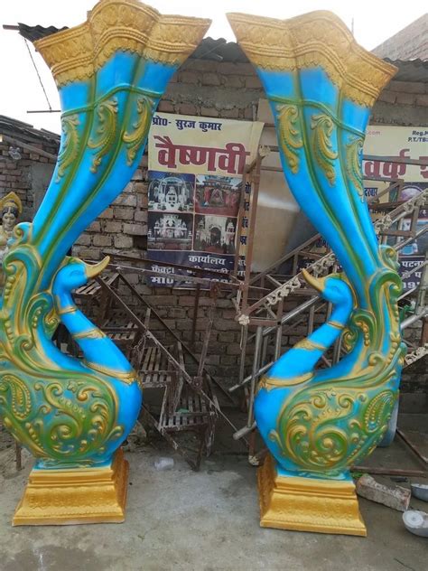 White And Golden Fiber Wedding Decoration Pillar At Rs In Patna