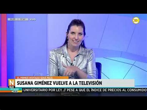 Susana Gim Nez Vuelve A La Televisi N Y Su Primer Invitado Ser Milei