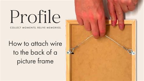 How To Attach Wire To The Back Of A Picture Frame Or Photo Frame To