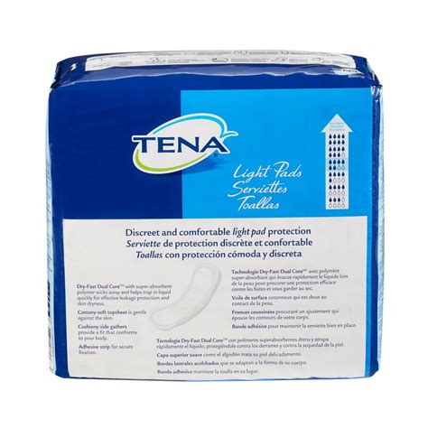 Tena Light Bladder Control Pads Heavy Absorbency 15 Inch Length