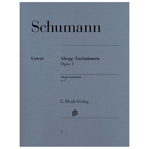 Schumann Robert Abegg Variations Op 1