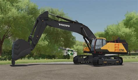 FS22 Volvo EC 750EL Mining Excavator v 1 0 0 0 Exevators Mod für