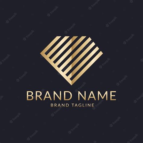 Premium Vector Elegant Golden Diamond Logo