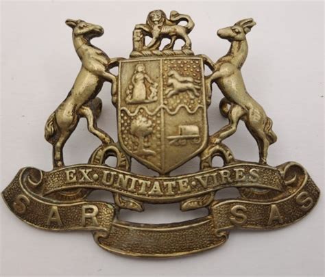 Other Badges And Insignia South African Railways Cap Badge `ex Unitate Vires` Sar Sas 65x48mm