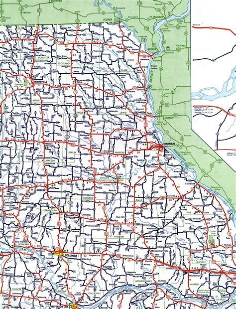 Missouri Highways (unofficial) - Section of 1959 official highway map