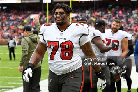 Tristan Wirfs of the Tampa Bay Buccaneers walks off the field at ...