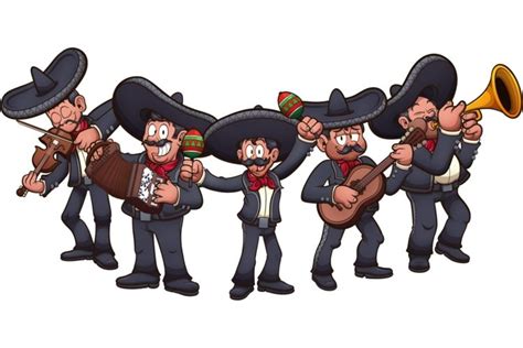 Cartoon Mariachi Band