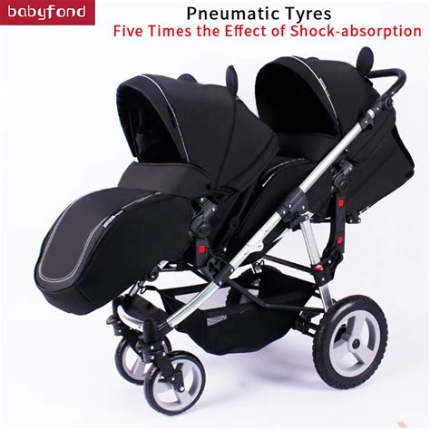 Twins Stroller Baby Minie Micky Luxury Pram Double Strollers Carriage