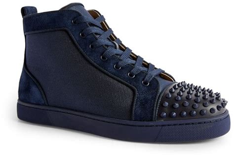 Christian Louboutin Lou Spikes Orlato Leather High Top Sneakers Shopstyle