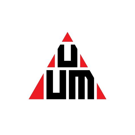 UUM triangle letter logo design with triangle shape. UUM triangle logo ...