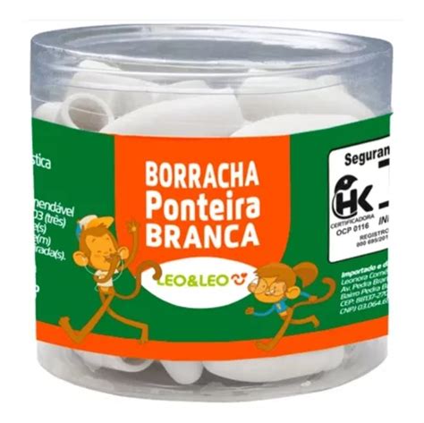 Borracha Escolar Ponteira Branca Pote Unidades Mercadolivre