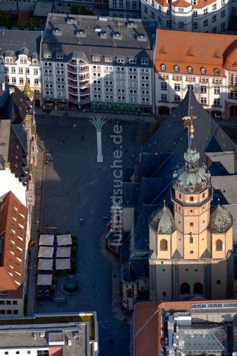 Leipzig Aus Der Vogelperspektive Kirchengeb Ude Nikolaikirche Am