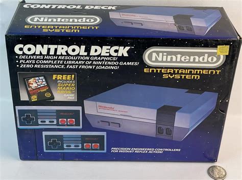 Bid Now Nintendo Early Nes Control Deck Super Mario Bros Set W