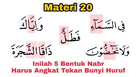materi  kenali  bentuk nabr  al quran  tekan suara