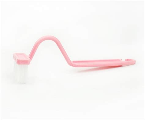 Plastic Toilet Under Rim Cleaning Brush S Type Curved Bent Handle