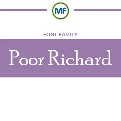 Poor Richard Font Family: Download Free | MaisFontes