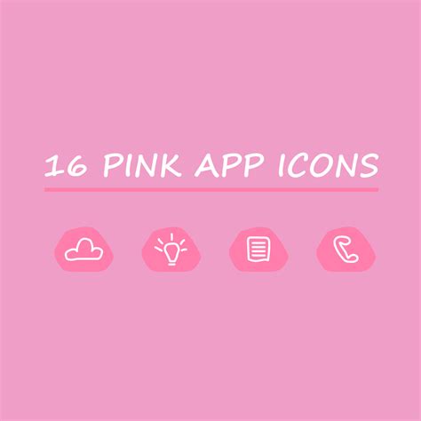 Free Pink App Icons – MasterBundles