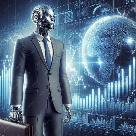 Premium Photo | 3d robot trader navigating financial markets with