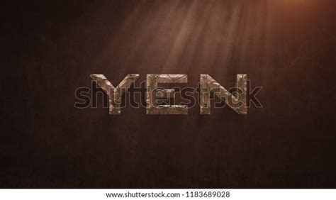 Japanese Yen Letter Deformed Old Stones Stock Illustration 1183689028