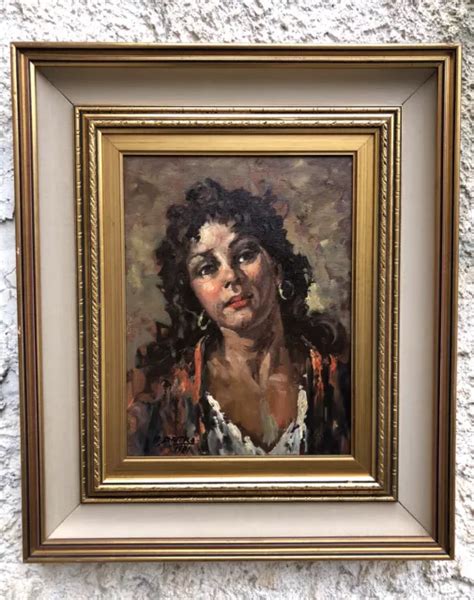 QUADRO VINTAGE FIGURA Donna Dipinto A Olio Su Tela EUR 100 00