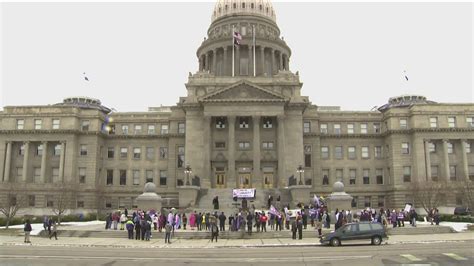 Protesters Rally On Steps Of Idaho State Capitol Allege Lgbtq Bills