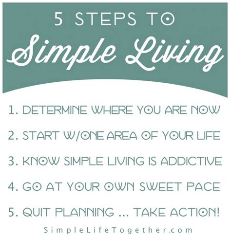 Five Steps To Simple Living