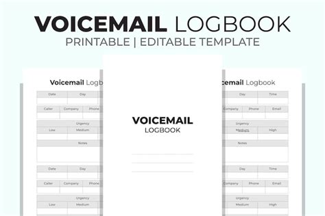 Premium Vector Voicemail Logbook Kdp Interior