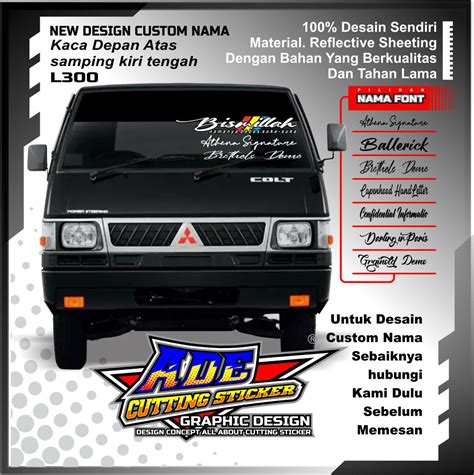 Jual Cutting Sticker Custom Nama Anda Tulisan Bismilah Dan Request