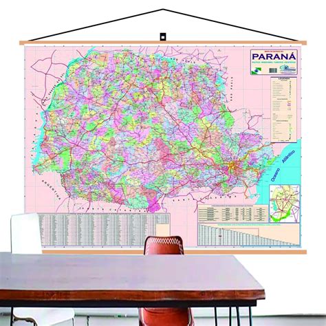 Mapa Paran Banner Laminado Gigante X Cm Atual Shopee Brasil