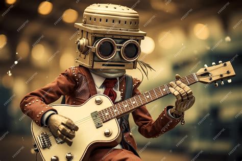 Premium Photo | Robot musician playing various instruments