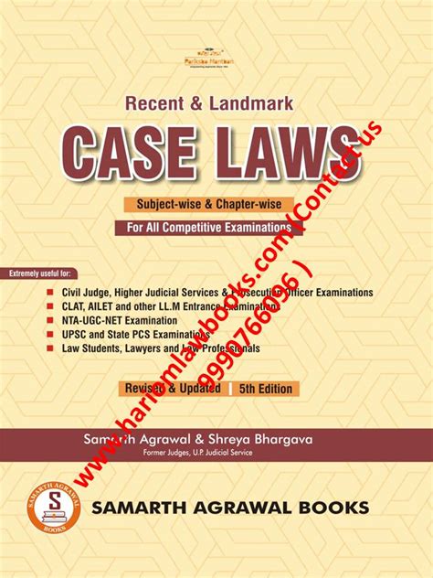 Samarth Agrawal Recent And Landmark Case Laws 5th Edition Exclusive