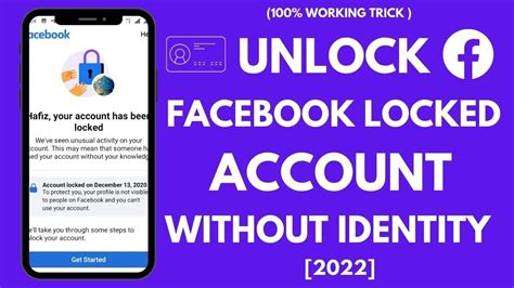 How To Unlock Facebook Account Without Identity Youtube